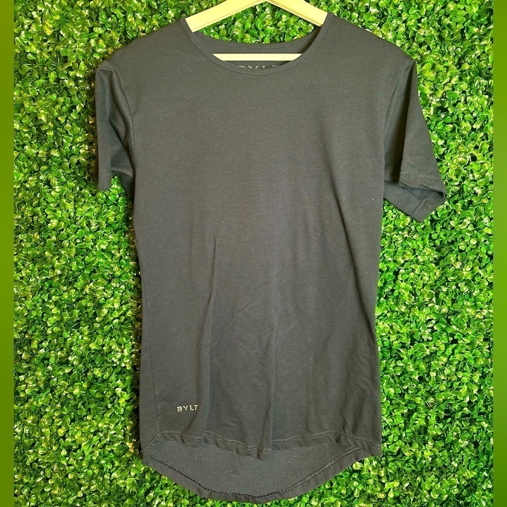 BYLT Drop Cut Short Sleeve T-Shirt Men’s Navy Blue Size Small Casual Wear Soft